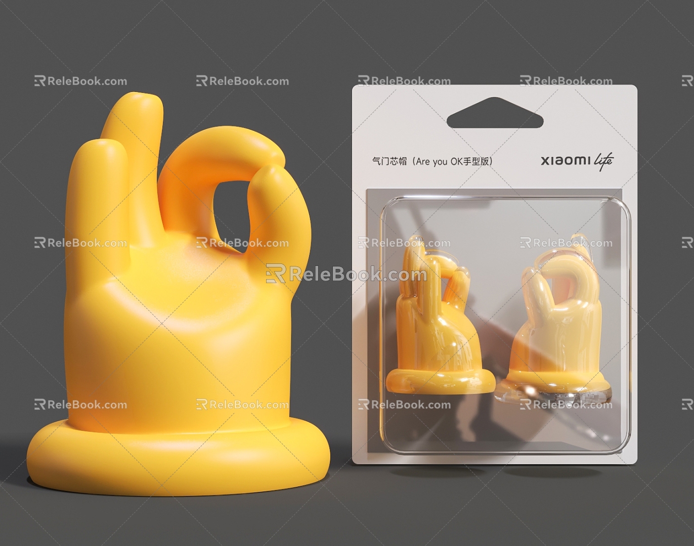 OK gesture valve core cap decorations products creative products millet products millet life Are you OK 3d model