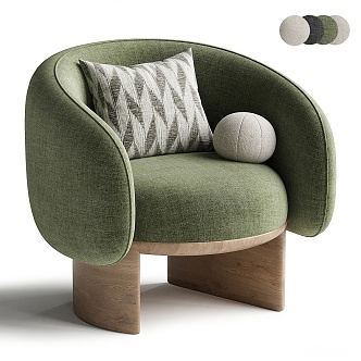 Modern Single Sofa Casual Sofa Chair 3d model