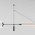 Modern Chandelier Lighting Designs Featuring Circular Bulbs And Geometric Metal Frames 3d model
