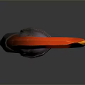 Mythical Bow Weapon With Red Black Design Curved Shape Demon Horns And Golden String