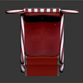 Festive Red Chair Design With Candy Cane Armrests And Stair Steps