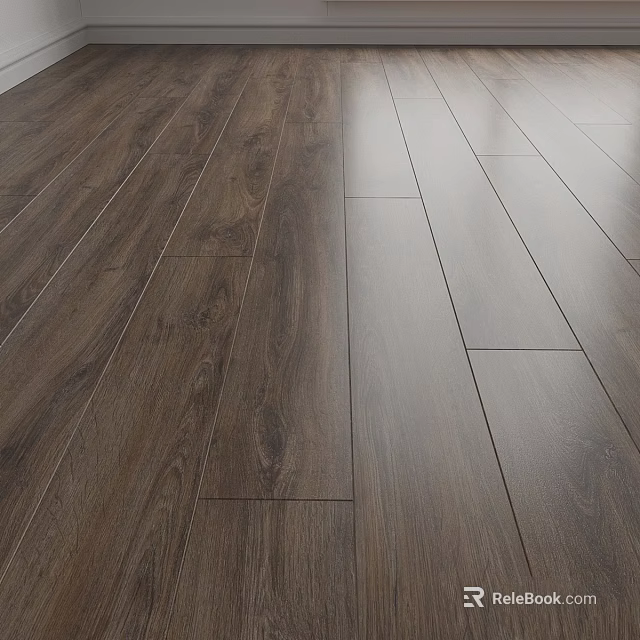 Wooden Floor Component Featuring Dark And Light Tone Textured Planks 3d model