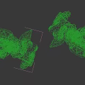 Green Robot And Mechanical Creature Design With Orange Spikes Round Core Two Models