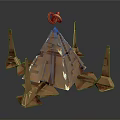 Copper Pyramid Shaped Modern Furniture With Spires And Circular Ornament On Top