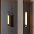 Modern Cylindrical Metal Wall Sconce With Warm Light For Home Interior Decor 3d model