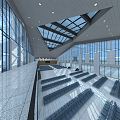 Modern Waiting Hall Public Construction Fuqing Railway Station Waiting Hall 3d model