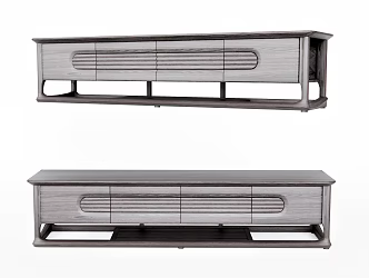New Chinese Style TV Cabinet End View Desk Storage Cabinet Decorative Cabinet Storage Cabinet Long Cabinet 3d model