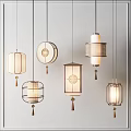 Traditional Chinese Style Chandeliers With Different Designs Wooden Frames And Lantern Shapes
