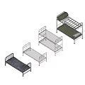 Sturdy Metal Frame Bunk Bed With Ladder And Safety Guard Rails For Kids Room