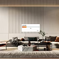 Modern Sofa Coffee Table Combination Sofa Coffee Table 3d model