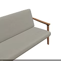 Light Colored Fabric Multi Seat Sofa With Wooden Frame And Armrests For Living Room