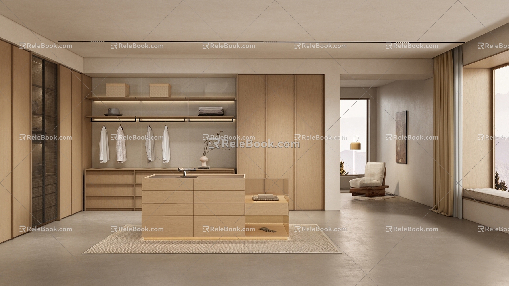 Log cloakroom 3d model