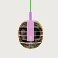 Modern Round Pendant Light With Textured Frosted Glass And Black Metal