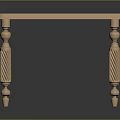 Classic Light Wooden Table With Twisted Carved Legs And Bulbous Decorations