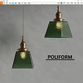 Green Glass Shade Pendant Lights With Brass Finish For POLIFORM Modern Interior