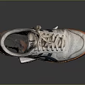 ASICS Classic White Sneakers With Blue Stripes And Orange Sole