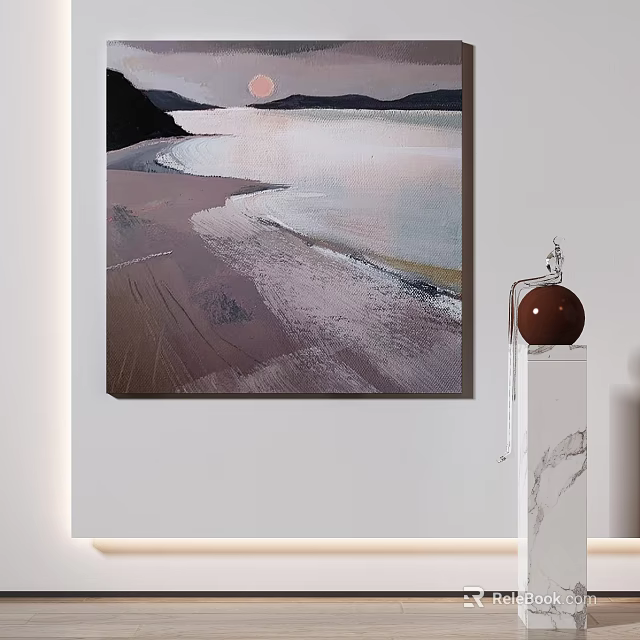 Modern Open Kitchen Interior Design With Island Counter And Cabinets 3d model