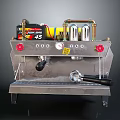 Professional Espresso Coffee Machine With 45 Battery Stainless Steel Body And Pressure Gauge