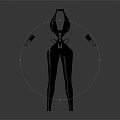 Futuristic Metallic Fashion Outfit Featuring Shiny Bodycon Silhouette And Decorative Shoulder Pieces
