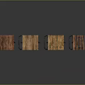 Vintage Wooden Carts With Metal Frames And Wheels Arranged In A Row