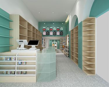 Modern Stationery Store 3d model