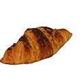 Freshly Baked Croissant With Crispy Golden Brown Surface And Dark Spots