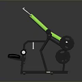 Fitness Leg Exercise Machine With Green Handles Weight Plates And Foot Pedal