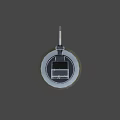 Black Cylindrical EMP Weapon Design With Glowing Blue Tactical Military Device