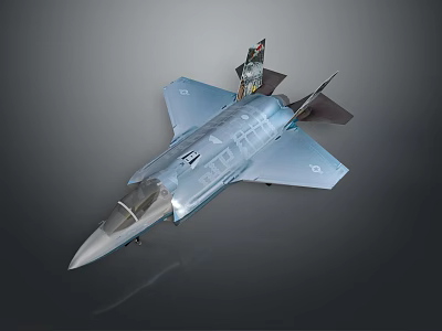 Gray Fighter Jet Model With Sleek Aerodynamic Design And Details 3d model