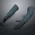 Detailed Hand Organ Hairy Gloves Featuring Soft Fur and Lifelike Appearance