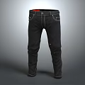Black Slim Fit Jeans With Belt Loops Pockets And Seam Details For Casual Wear