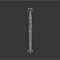 Military Submarine As Naval Weapon With Gray Hull And Command Tower 3d model
