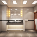 Public toilet Modern toilet 3d model