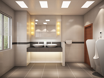 Public toilet Modern toilet 3d model