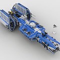 Lego LEGO Toys Building Blocks Spacecraft Space Warship Sci-Fi Tech Cosmic Warplanes 3d model