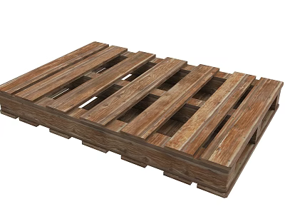 Wooden Pallet Storage Cabinet With Open Shelves For Home Organization 3d model
