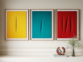 Hanging picture combination painting 3d model