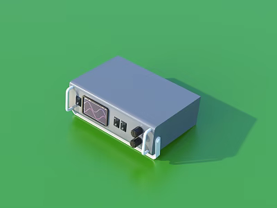 Gray Rectangular Household Electronic Device With Display Screen And Control Buttons For Daily Use 3d model