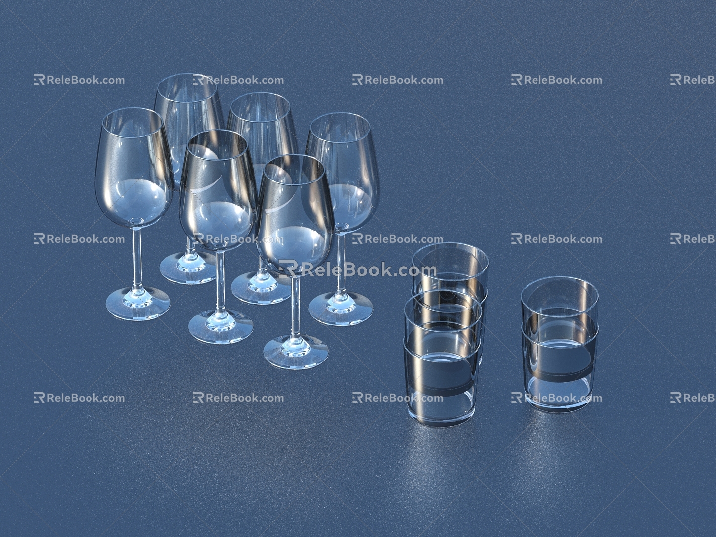 Wine Glass Wine Glass Wine Glass Wine Glass 3d model