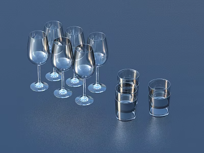 Wine Glass Wine Glass Wine Glass Wine Glass 3d model