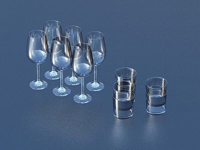 Wine Glass Wine Glass Wine Glass Wine Glass 3d model