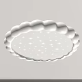 Modern Cloud Shaped Ceiling Light With Star Patterned Panel And Soft White Illumination 3d model