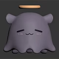 Cute Purple Monster Shaped Household Decor Item With Yellow Oval On Head Top