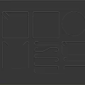 Assorted Geometric Shaped Metal Components Including Rectangles Circles And Long Strips