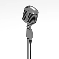 Professional Studio Recording Wired Microphone with Adjustable Stand and Cable 3d model