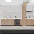 Modern Minimalist Living Dining Room With Sofa Coffee Table Dining Chairs Wall Artwork Plants