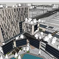 modern office building 3d model