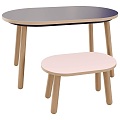 Modern Small Dining Table Children's Table 3d model