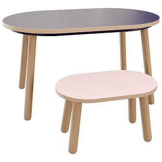 Modern Small Dining Table Children's Table 3d model