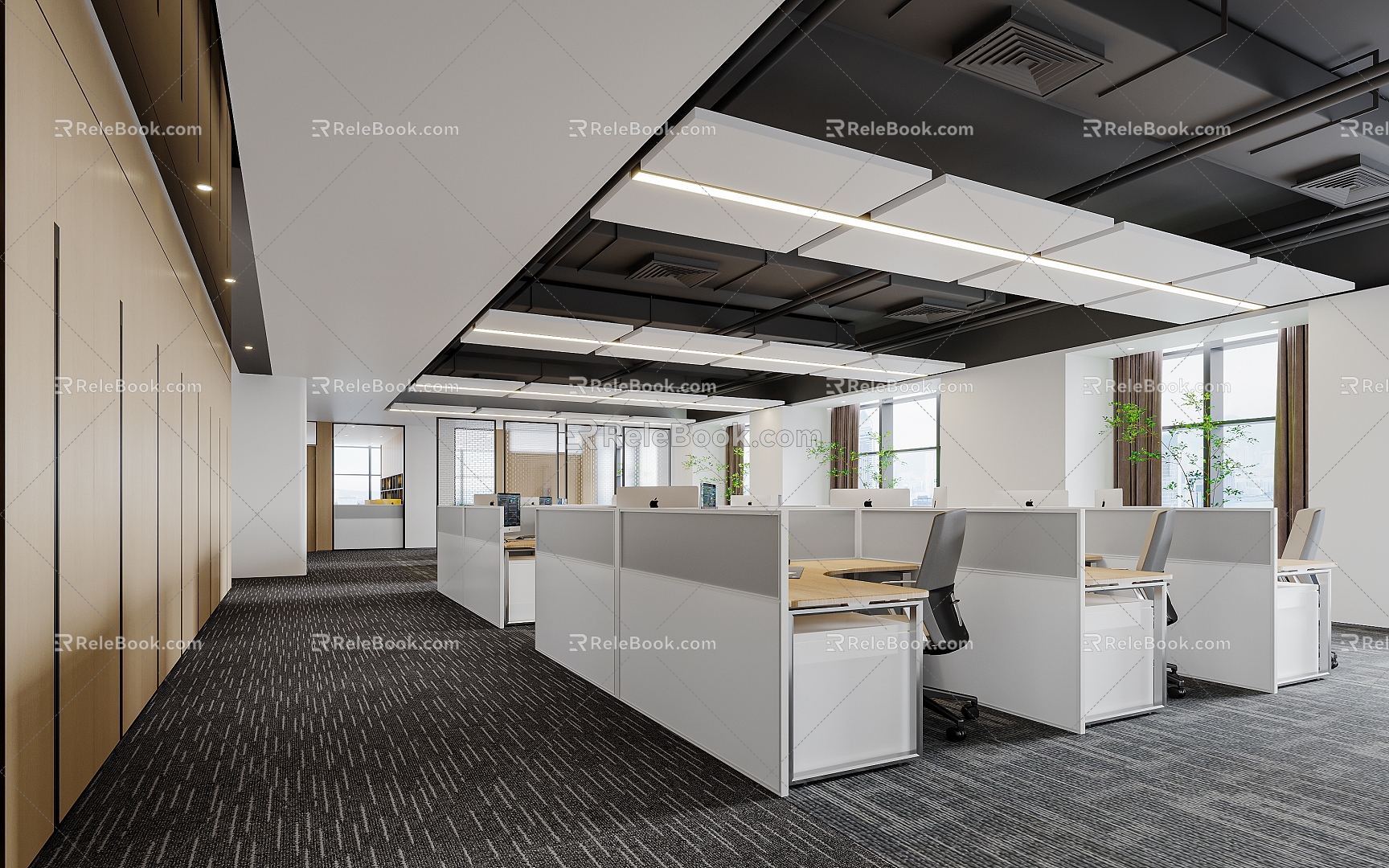 Open office area 3d model